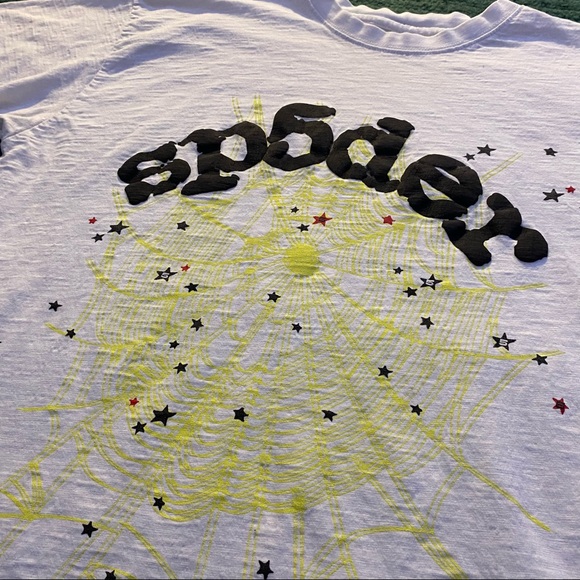 Spider Worldwide SP5DER White Yellow Tee Large - Picture 2 of 3